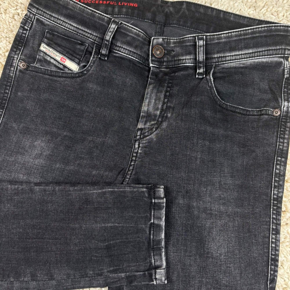 Diesel Slandy Jeans Women 28 Black Mid Rise Super Skinny Stretch Denim